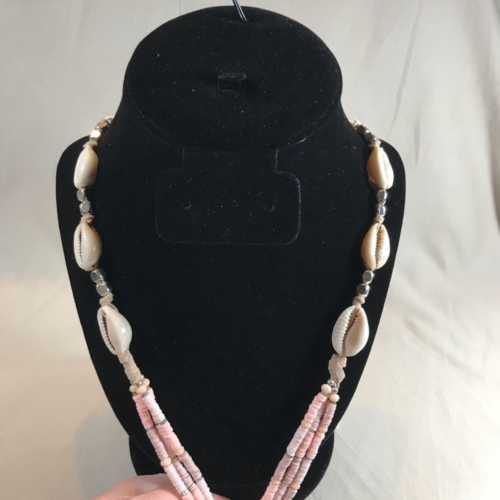 Layered Cowrie Shell Fashion Necklace